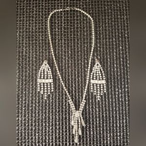 Vintage Austrian Crystals Necklace & Earrings Set